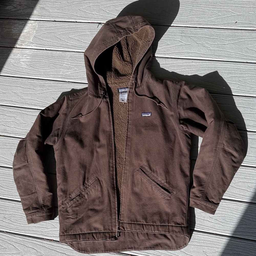 Patagonia cotton canvas hooded jacket
